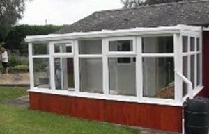 Timber clad base lean-to Timber clad base lean-to