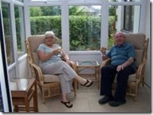 glen-clair sitting in new conservatory